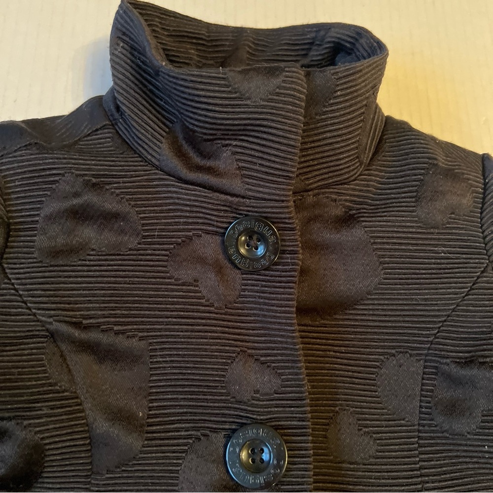 Desigual Girl 3/4 Coat Black Kids - Picture 4 of 11